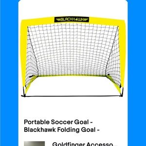 Portable Soccer Goal - Blackhawk Folding Goal - 4'x3'-Foldable Fiberglass Goal
